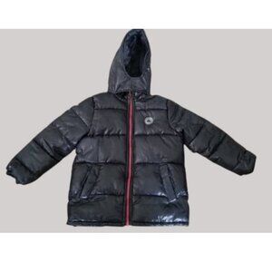 iXTREME Black Hooded Winter Puffer Parka Jacket Boys Size 5